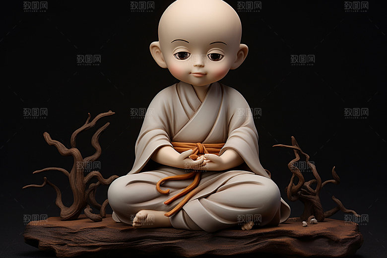 小和尚佛系3D模型