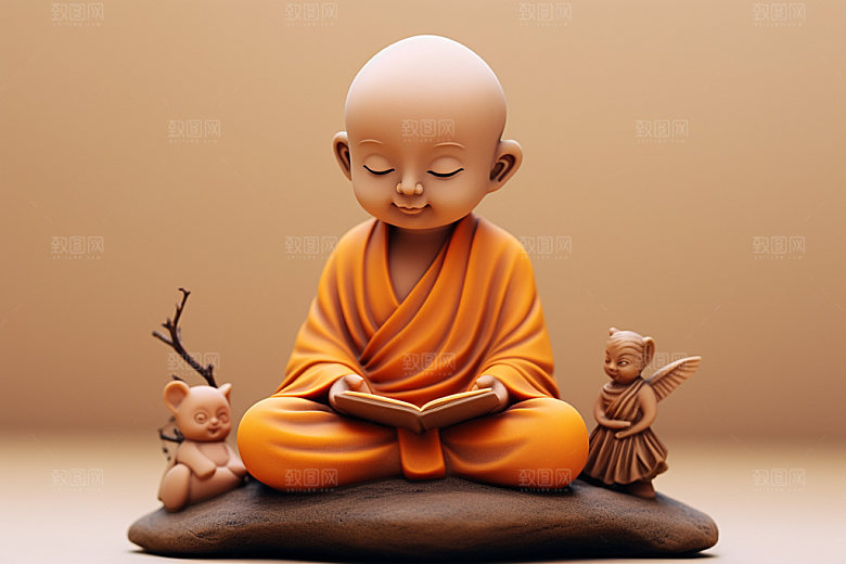 小和尚人物3D模型