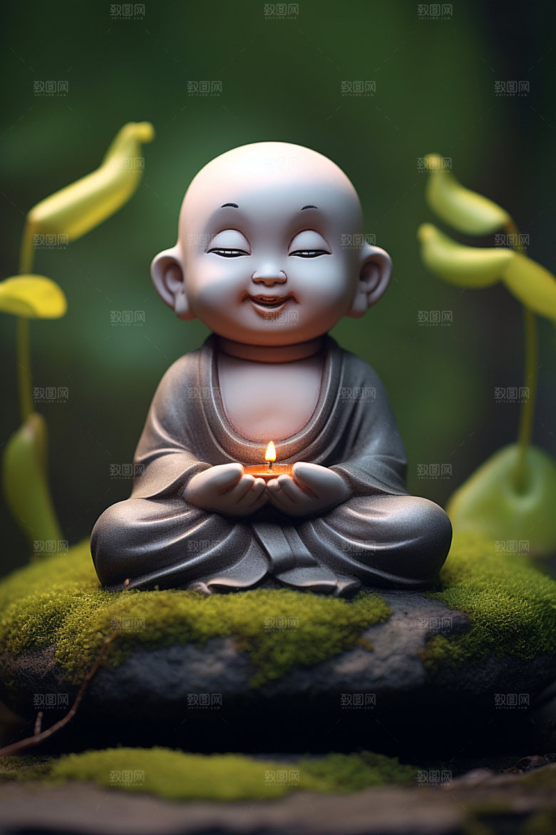 小和尚人物可爱模型