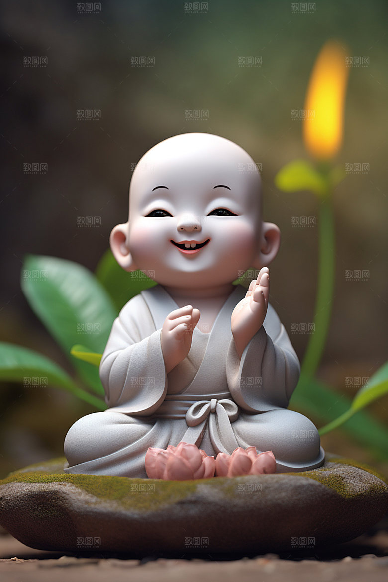 小和尚3D童趣模型