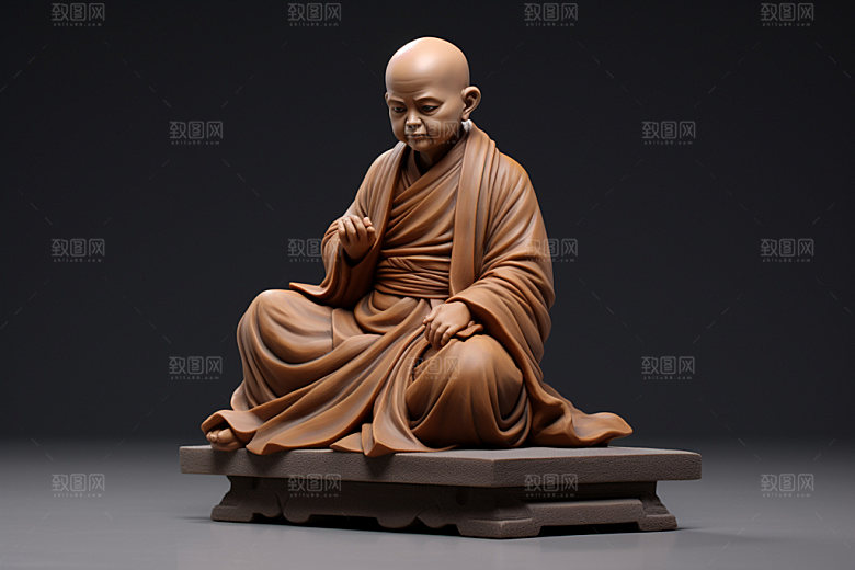 小和尚3D人物模型