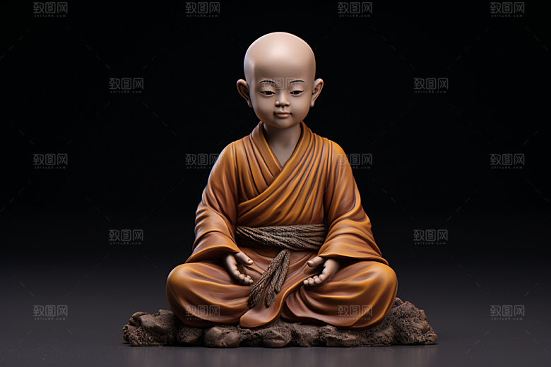 小和尚可爱3D模型