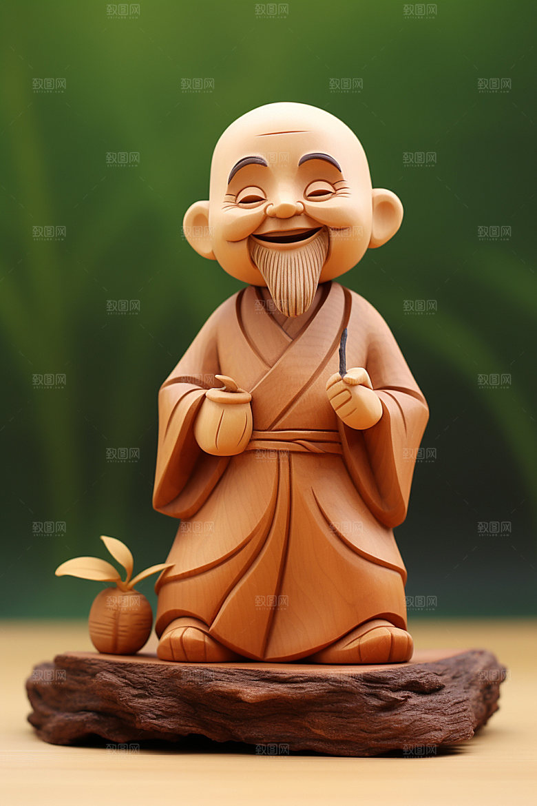 小和尚人物小沙弥模型