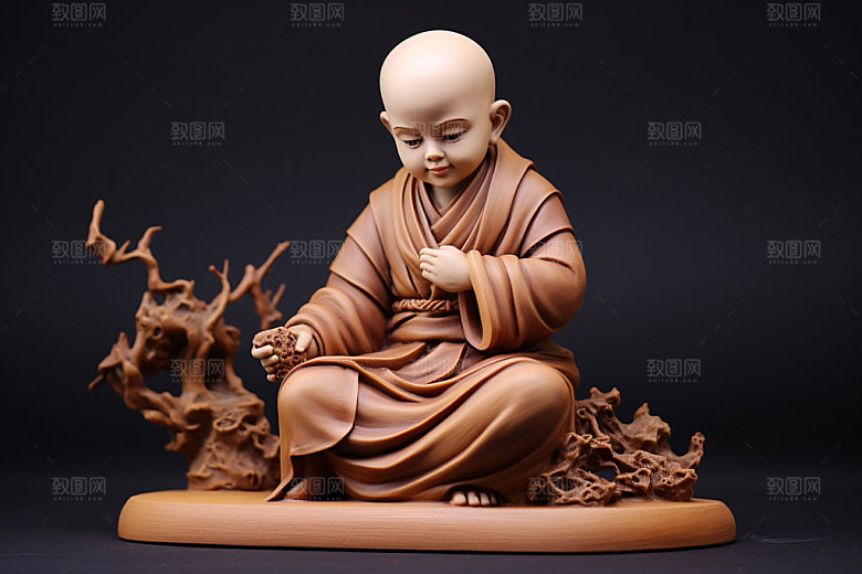 小和尚3D可爱模型