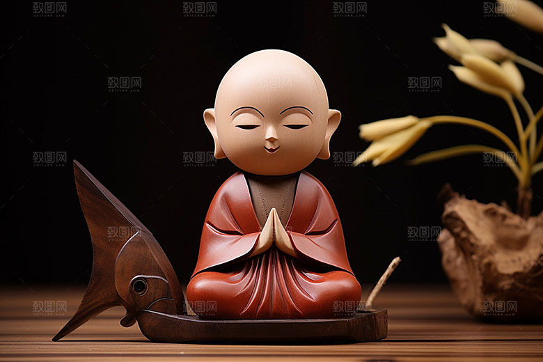 小和尚人物可爱模型