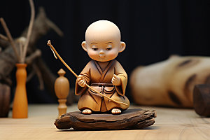 小和尚小师傅人物模型