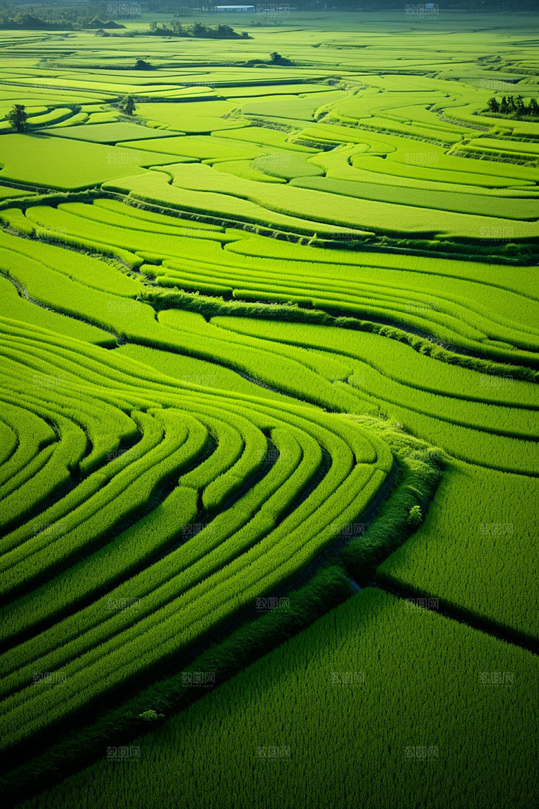 小麦清新田野素材