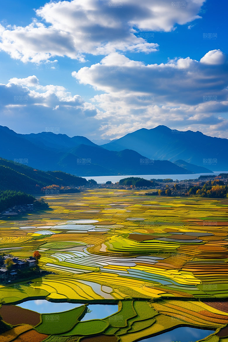 小麦麦地乡村素材