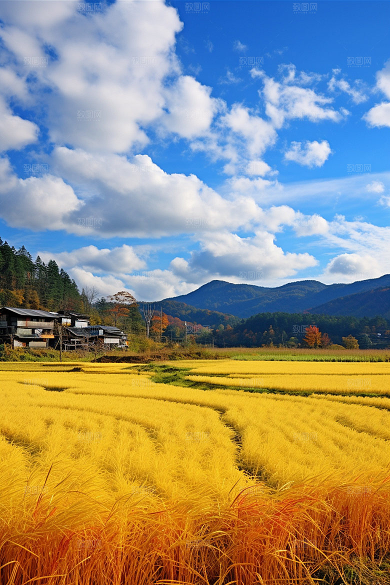 小麦农田自然素材
