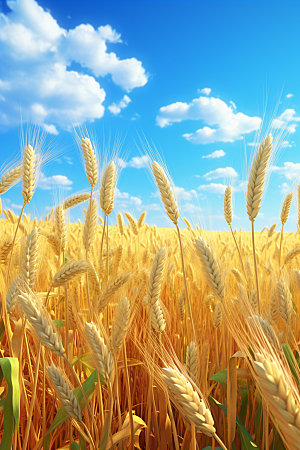 小麦麦地田野素材
