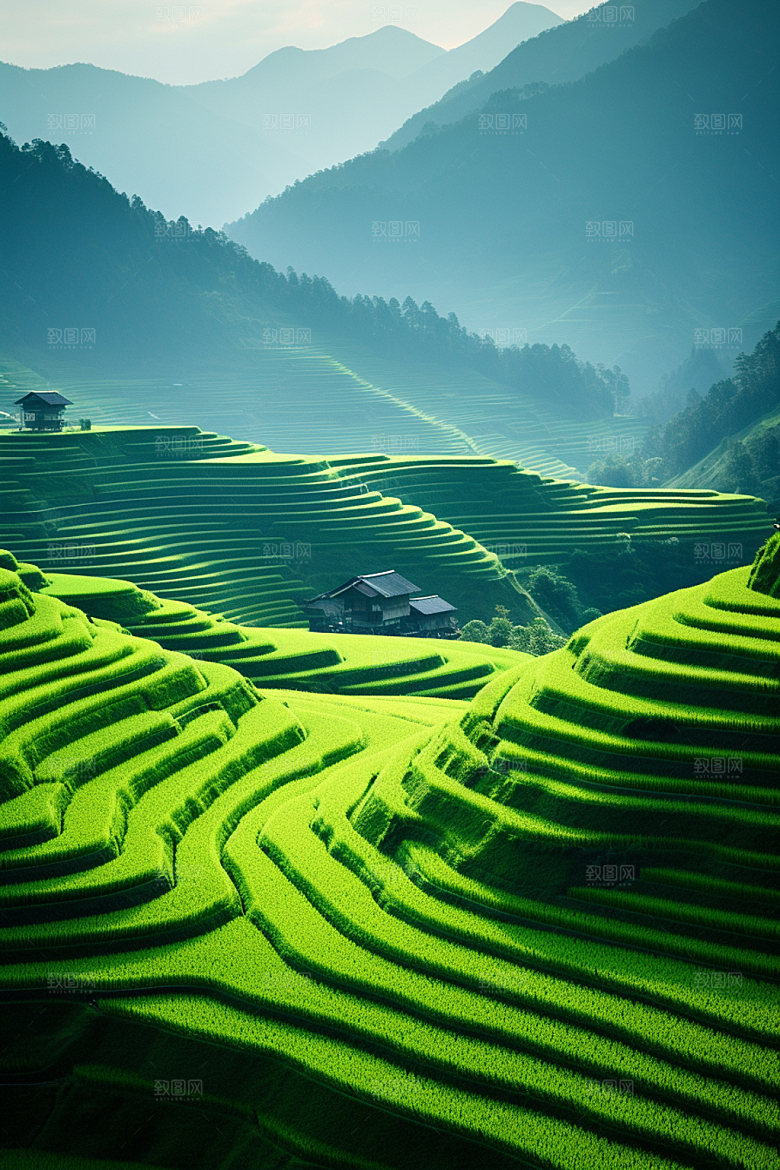 小麦乡村稻谷素材