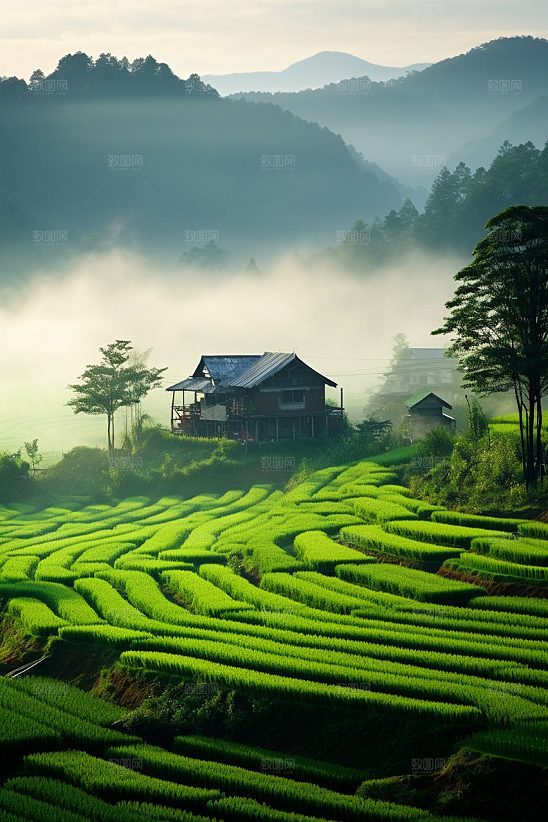 小麦清新麦地素材