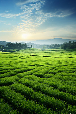 小麦农田麦地素材