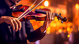 小提琴演奏音乐会摄影图