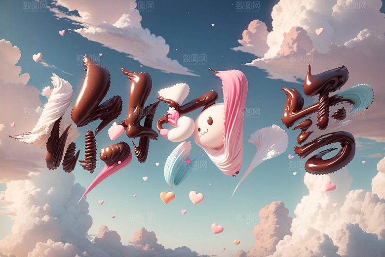 小雪将至艺术字毛笔矢量