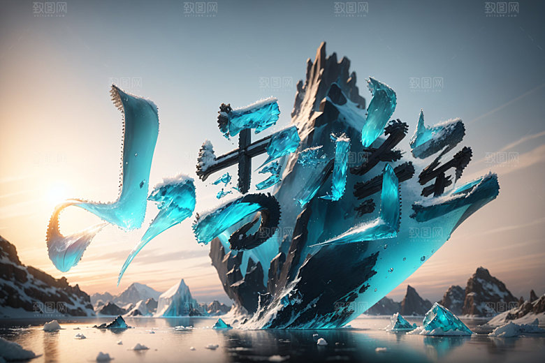小雪将至二十四节气毛笔矢量