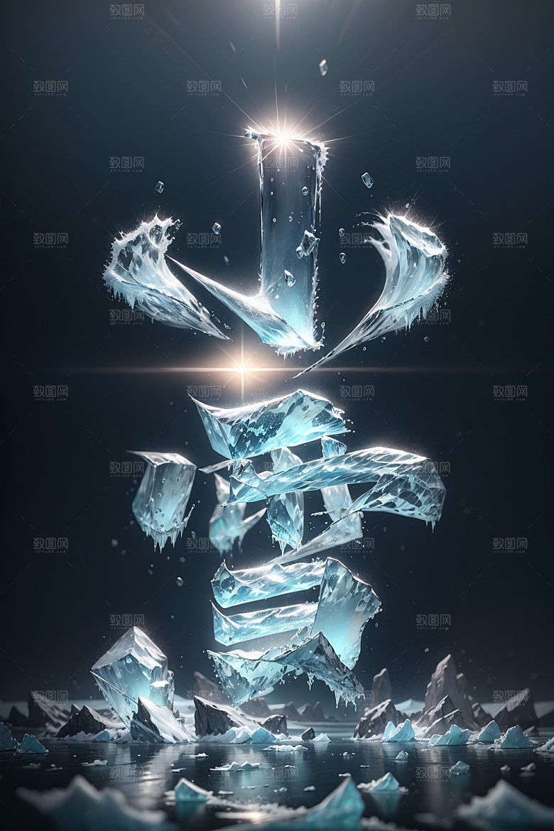 小雪将至艺术字你好小雪矢量