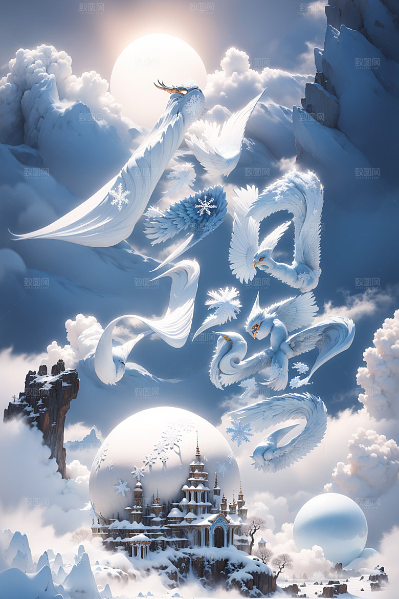 小雪将至二十四节气小雪矢量