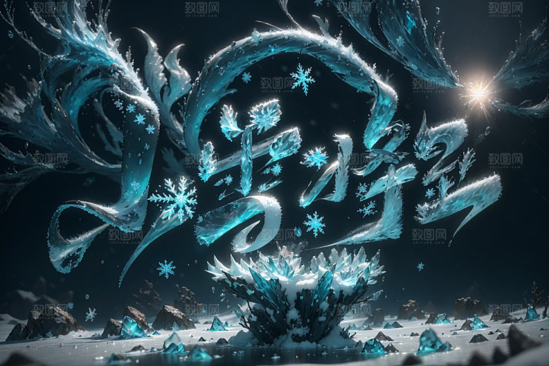 小雪将至冬天今日小雪矢量