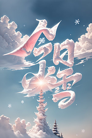 小雪将至今日小雪艺术字矢量