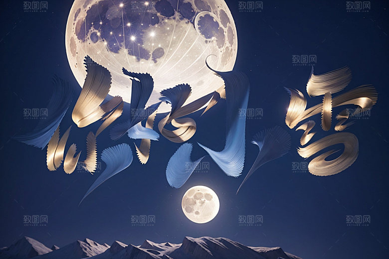 小雪将至今日小雪艺术字矢量