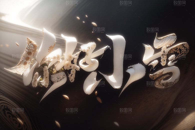 小雪将至今日小雪艺术字矢量