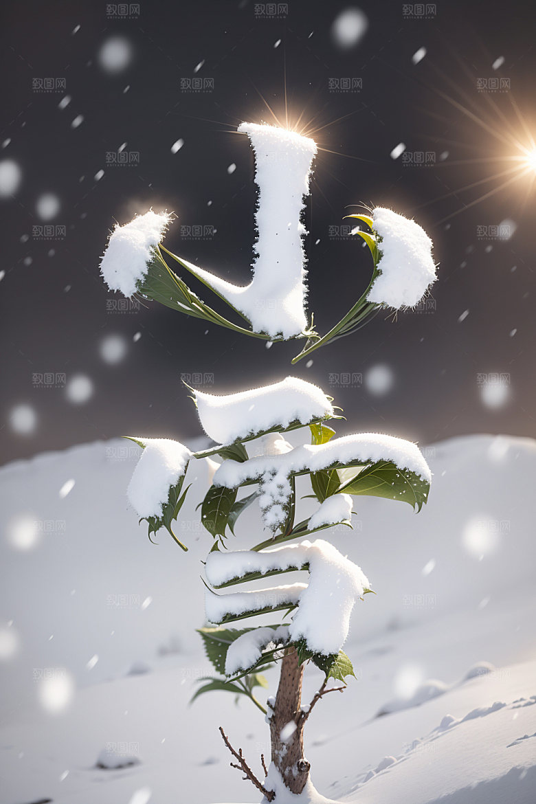 小雪将至冬天二十四节气矢量