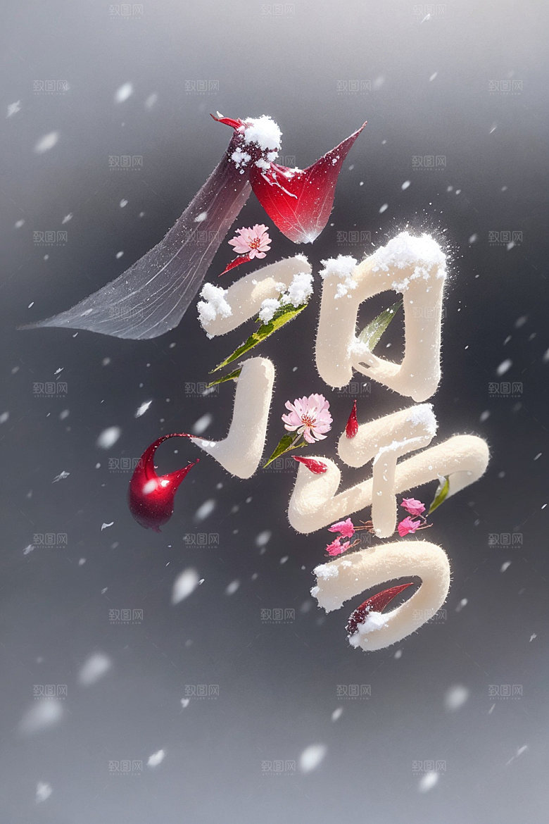 小雪将至二十四节气你好小雪矢量