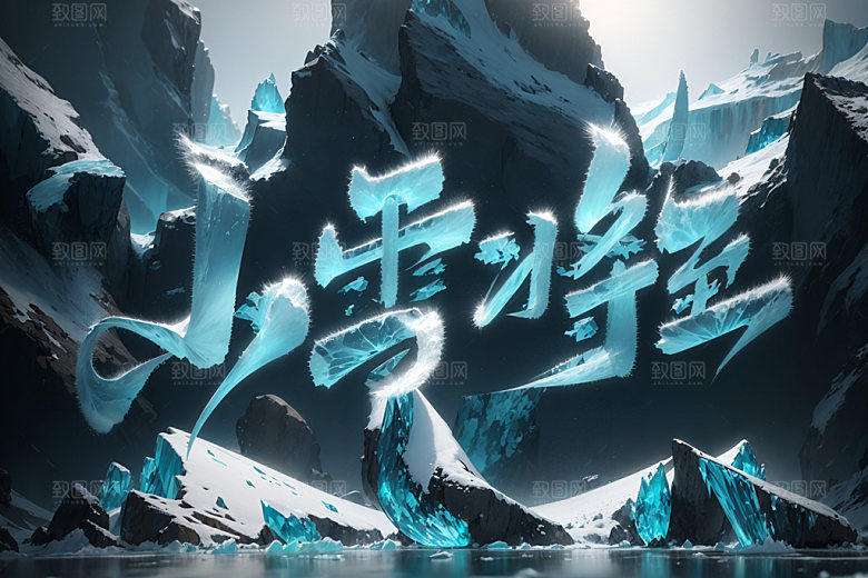 小雪将至毛笔今日小雪矢量