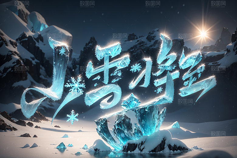 小雪将至二十四节气今日小雪矢量