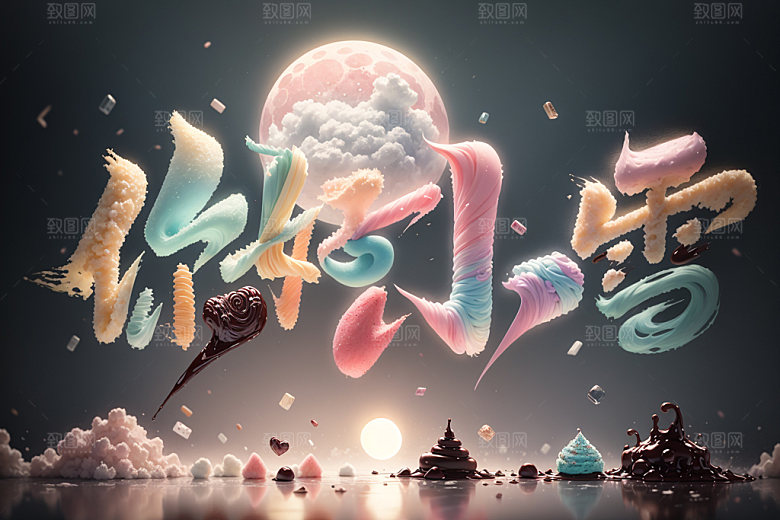 小雪将至今日小雪艺术字矢量