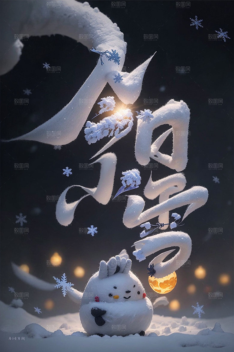小雪将至小雪今日小雪矢量