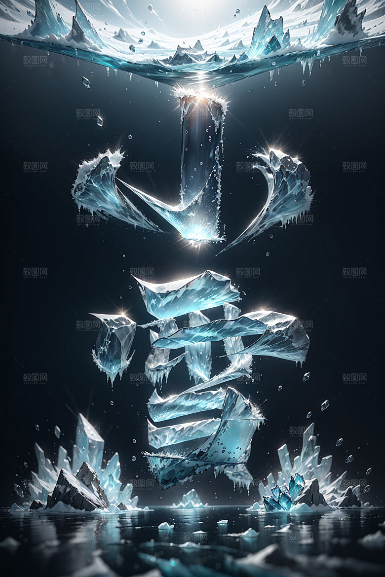 小雪将至毛笔你好小雪矢量