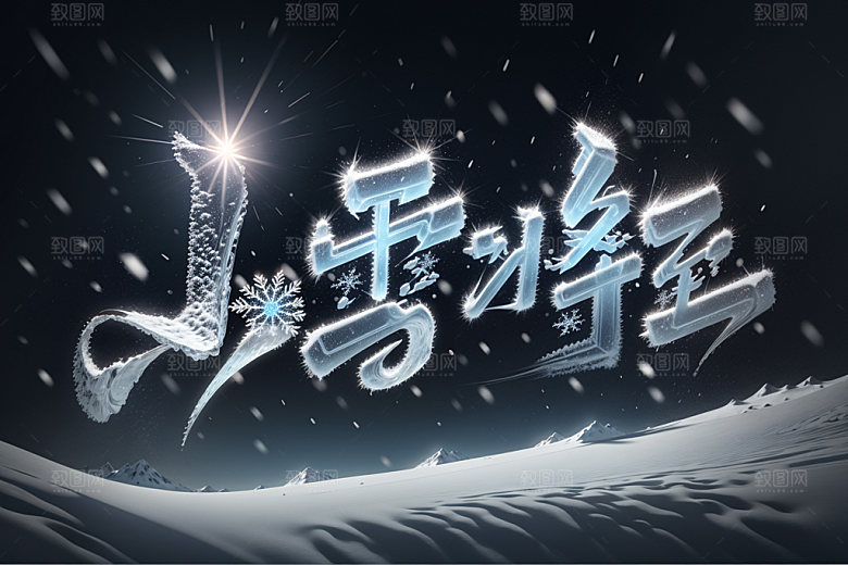 小雪将至二十四节气冬天矢量