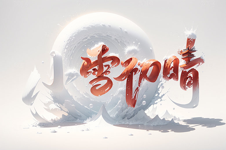 小雪节气遇见小雪小雪初晴矢量