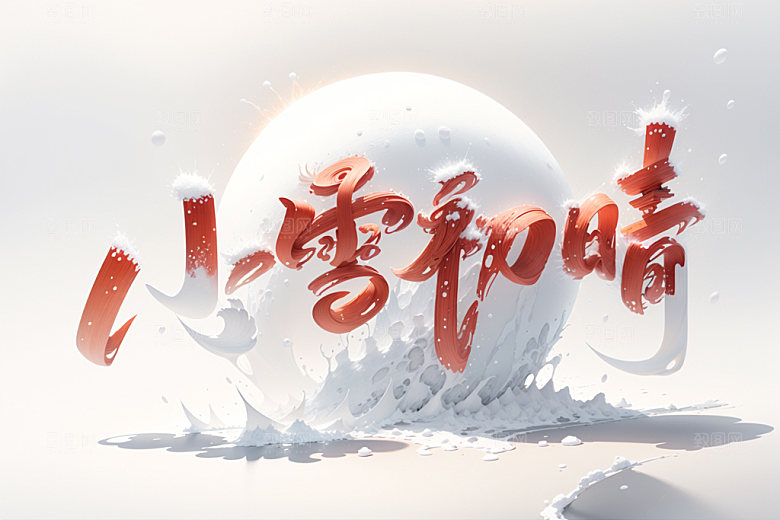 小雪节气遇见小雪冬天矢量