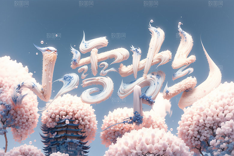 小雪节气艺术字冬天矢量