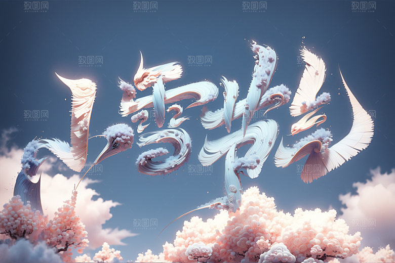 小雪节气小雪初晴二十四节气矢量