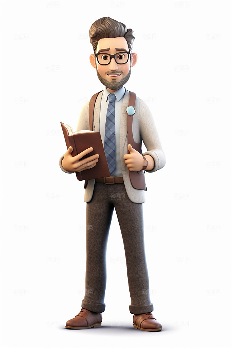 老师3D职业模型