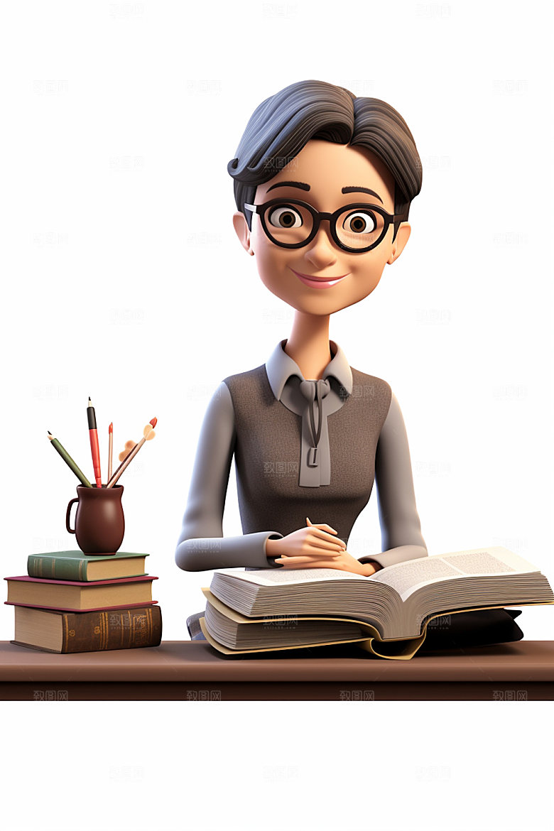 老师人物3D模型