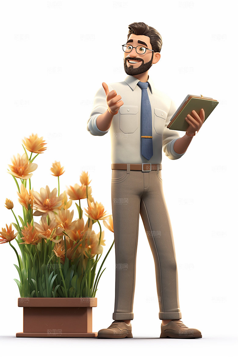 老师人物3D模型