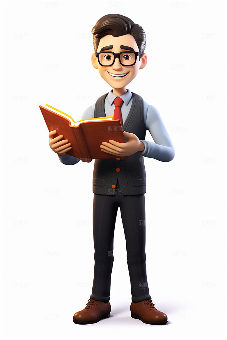 老师3D卡通模型