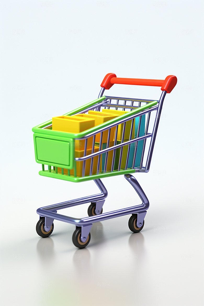 迷你购物装饰礼品促销C4D模型
