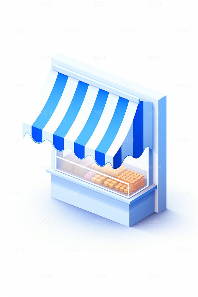 迷你购物装饰双十一促销C4D模型
