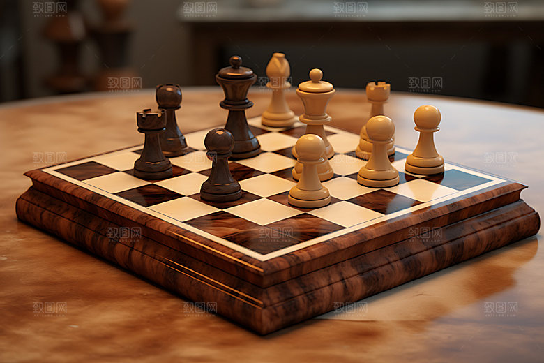 下象棋对弈高清摄影图