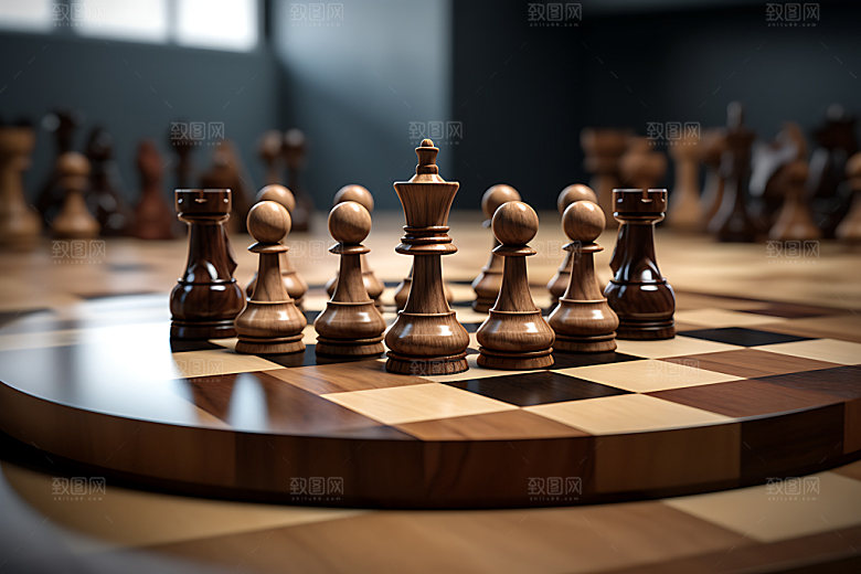 下象棋企业文化商业规划摄影图