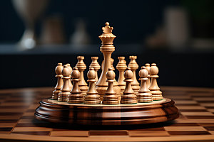 下象棋商业规划博弈摄影图