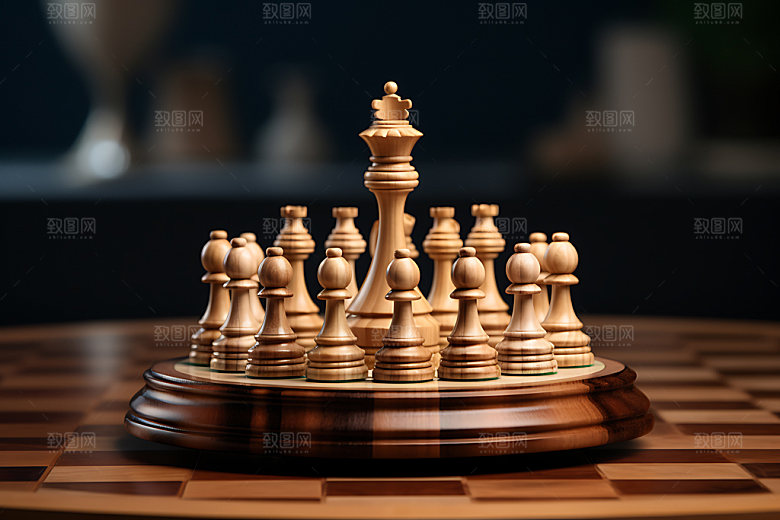 下象棋商业规划博弈摄影图