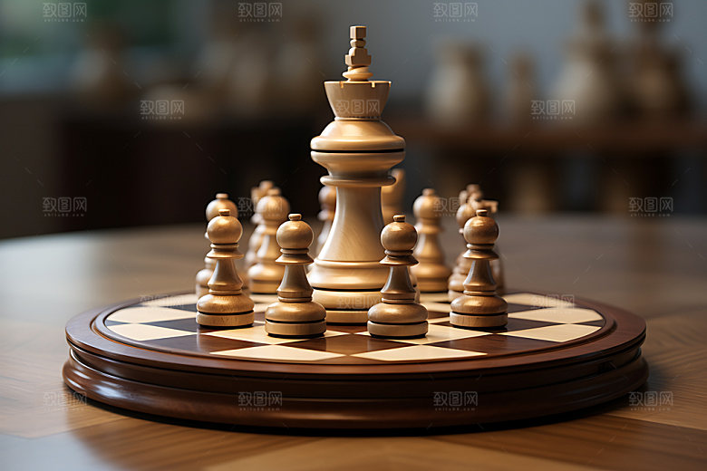 下象棋商业规划决策摄影图