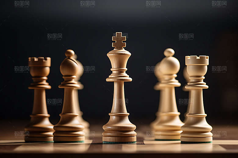 下象棋企业精神博弈摄影图